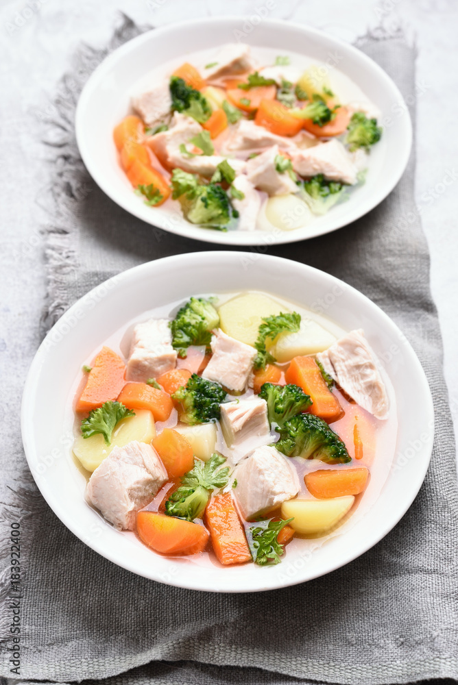 Vegetable chicken soup Vegetable chicken soup