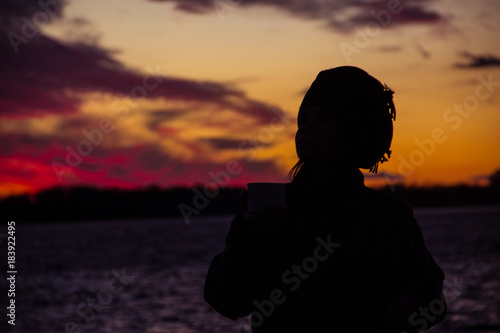 Valokuva red sky sunset water beach bedouin