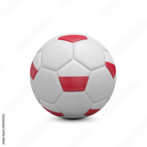 Soccer football with Poland flag. 3D Rendering