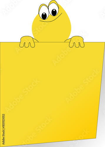 Gelber Gute-Laune-Notizzettel