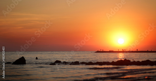 Tableau sur toile Закат на море