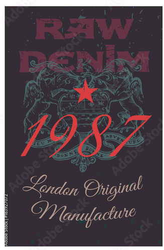 London original manufacture clothing tag, for retail business, denim or other product.