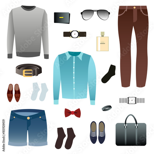 Mens look, shoes, accessories. photo