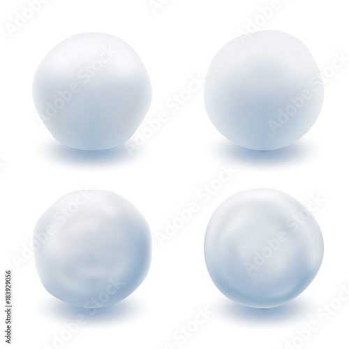 White Snowballs with Shadow