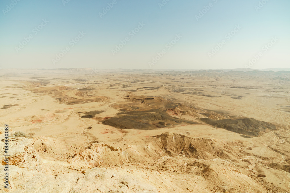 Scenic landscape of israel negev desert canyon