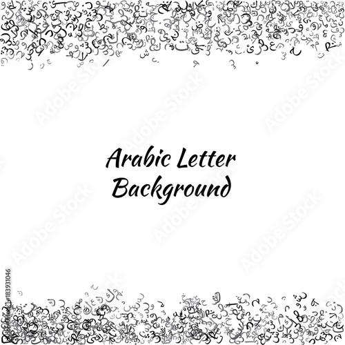 Abstract Background Random Arabic Letters-Vector Illustration