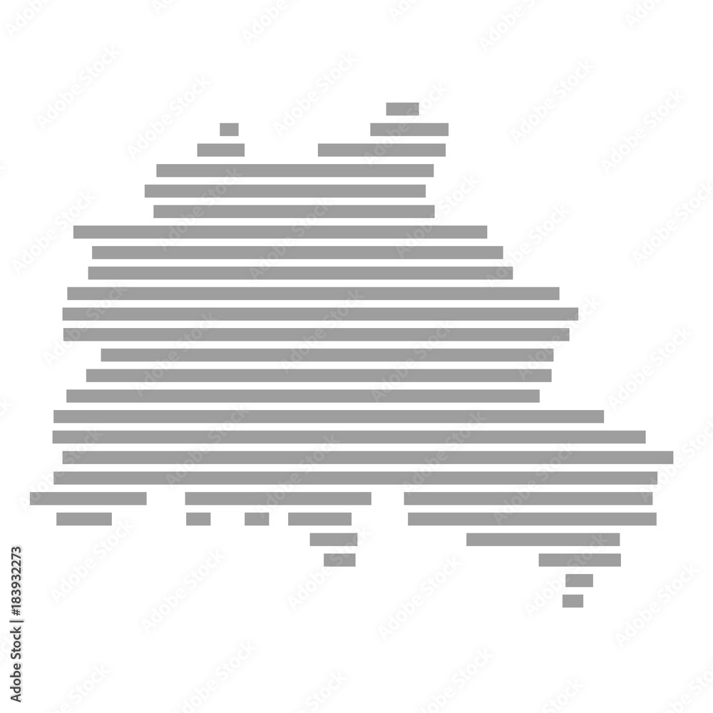 Isolierte gestreifte Karte: Berlin Isolierte gestreifte Karte: Berlin