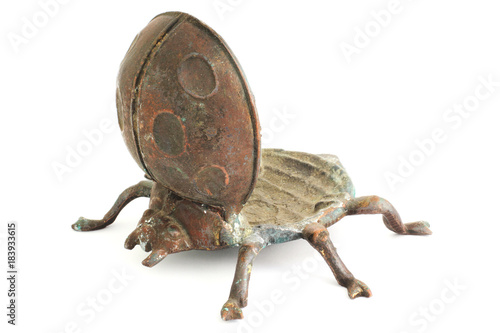 Large beetle (ashtray). Steel. Cast iron. Lead. Scarab beetle.