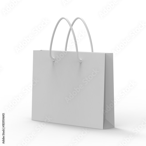 paper bag for shopping, 3d illustration