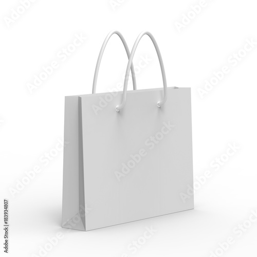 paper bag for shopping, 3d illustration