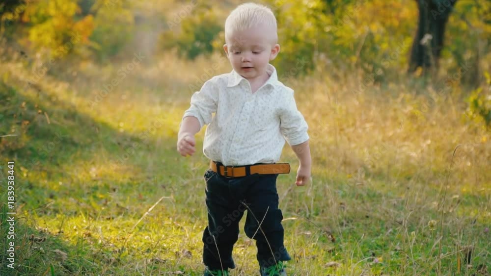 little boy in the nature