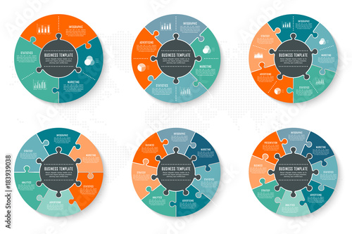 Infographic timeline circle template can be used for chart, diagram, web design, presentation, advertising, history. Vector infographic illustration