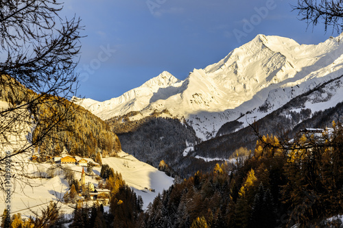 colorful sunset in the Valle Aurina