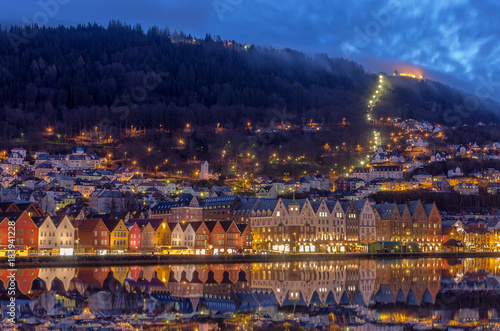 colored houses in Bergen