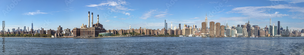 panorama of New York with river Hudson