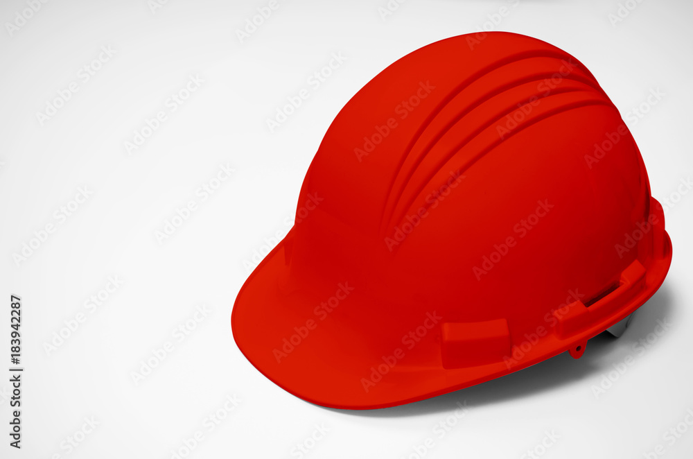 Red helmet isolated. Red helmet isolated.