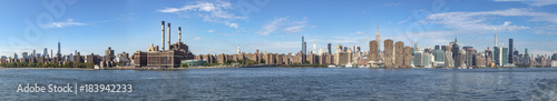 panorama of New York with river Hudson