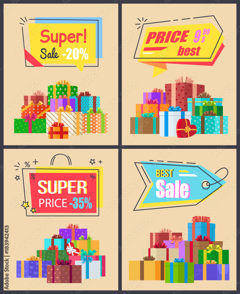 Super Sale Last Price Set of Labels Percent Signs