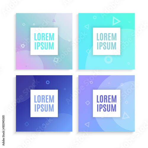 Modern abstract covers. Gradient background with geometric shapes. Vector illustration