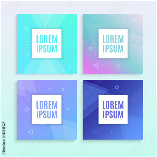 Modern abstract covers. Gradient background with geometric shapes. Vector illustration