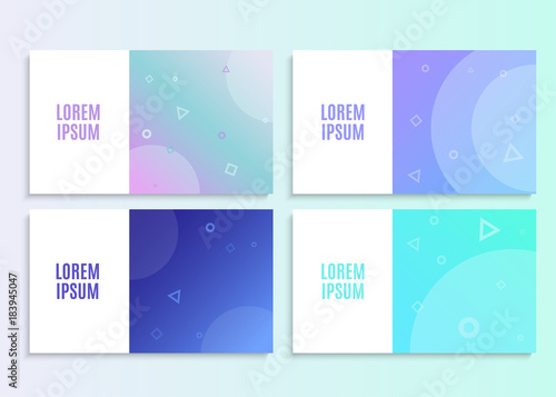 Modern abstract covers. Gradient background with geometric shapes. Vector illustration