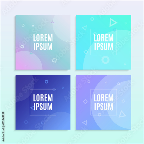 Modern abstract covers. Gradient background with geometric shapes. Vector illustration