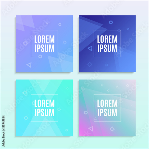 Modern abstract covers. Gradient background with geometric shapes. Vector illustration
