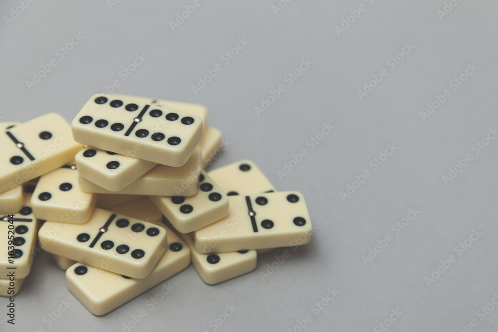 Domino background. Business strategy concept Domino background. Business strategy concept