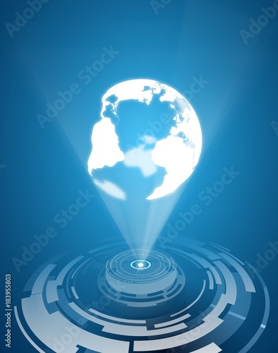 Earth hologram background
