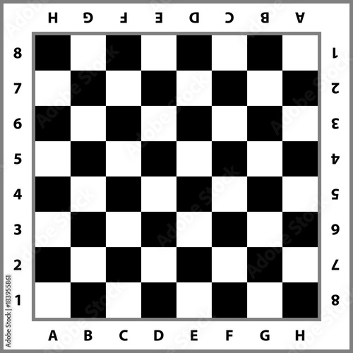 Chessboard background. Empty chess board. Board for chess playing. Vector illustration.