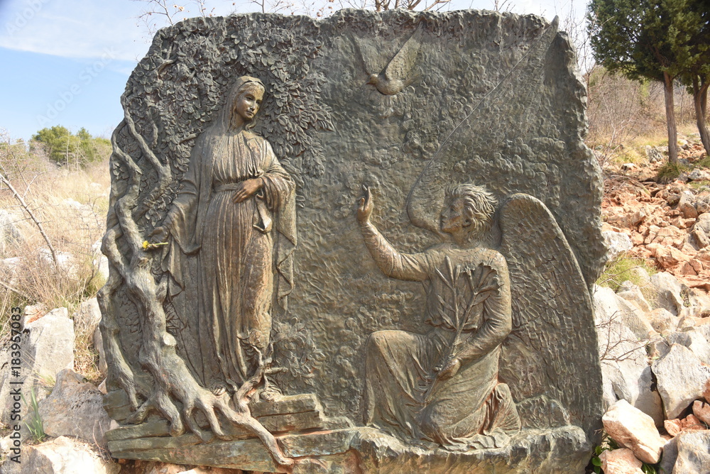 Iglesia Parroquial de Santiago Apostol en Medjugorje, Bosnia. Stock
