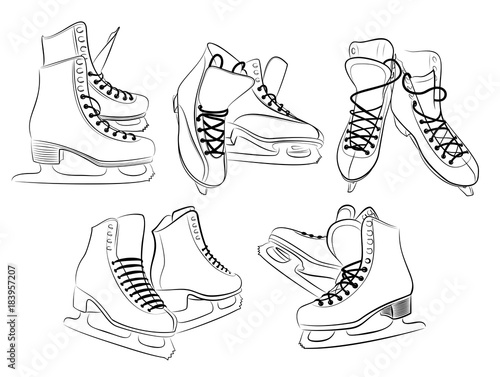 Sketch of the figured skates. 