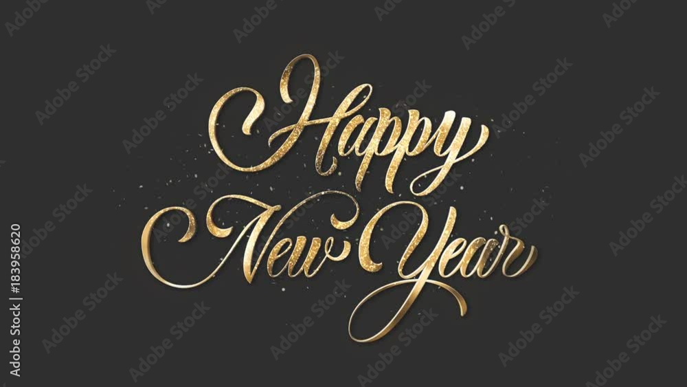 Happy New Year Text + Alpha Channel Happy New Year Text + Alpha Channel
