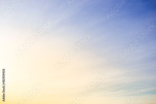 Beautiful blue sky during the sun rise background. © DG PhotoStock