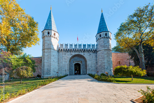 Entrance of the Topkapi palace, istanbul. photo