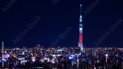 Tokyo cityscape Night light 1