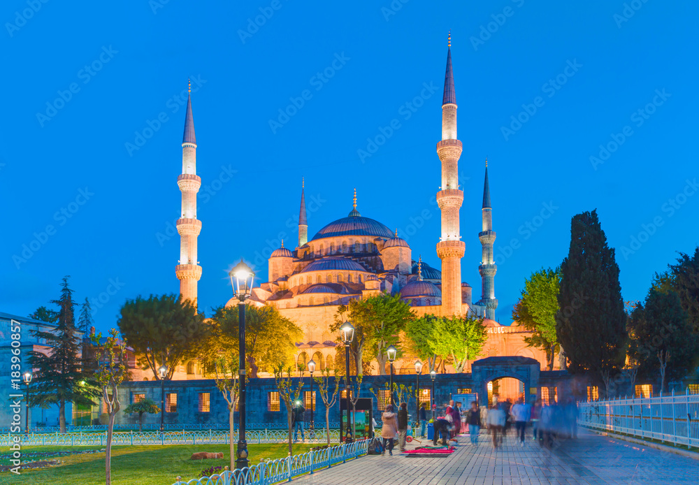 Naklejka premium The Blue Mosque, (Sultanahmet Camii), Istanbul, Turkey.