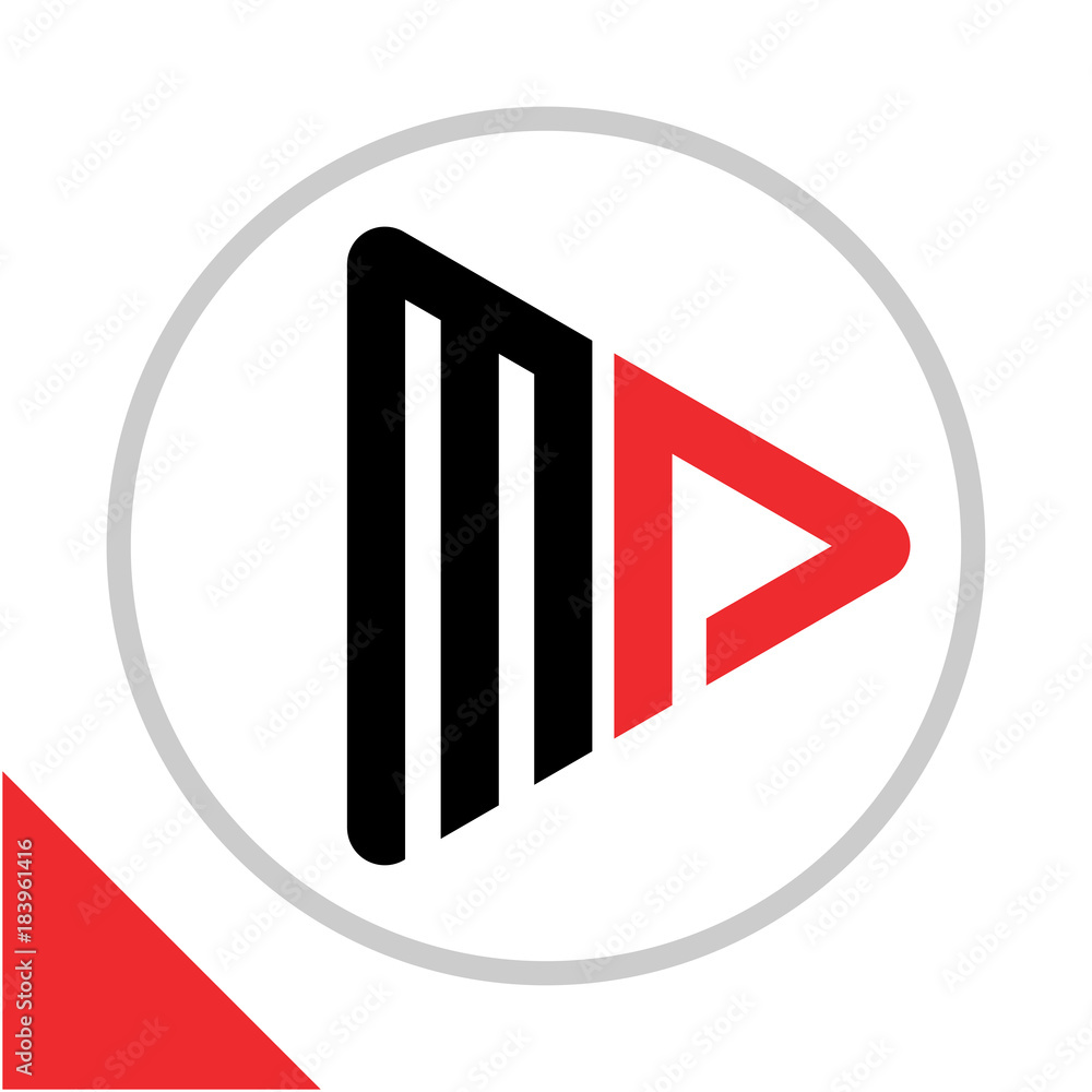 logo icon play button shape with combination of M & A initials logo icon play button shape with combination of M & A initials