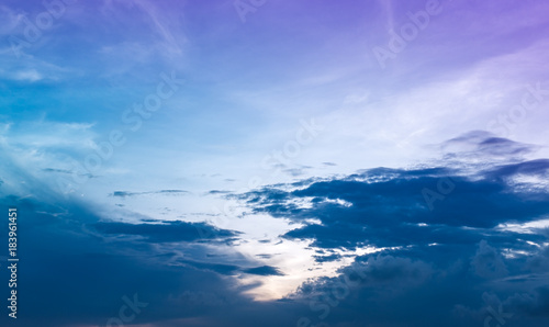 Landscape of beauty sky with cloudy  serenity nature background.