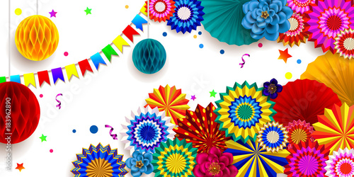 Carnival background.Design of children`s party poster 1