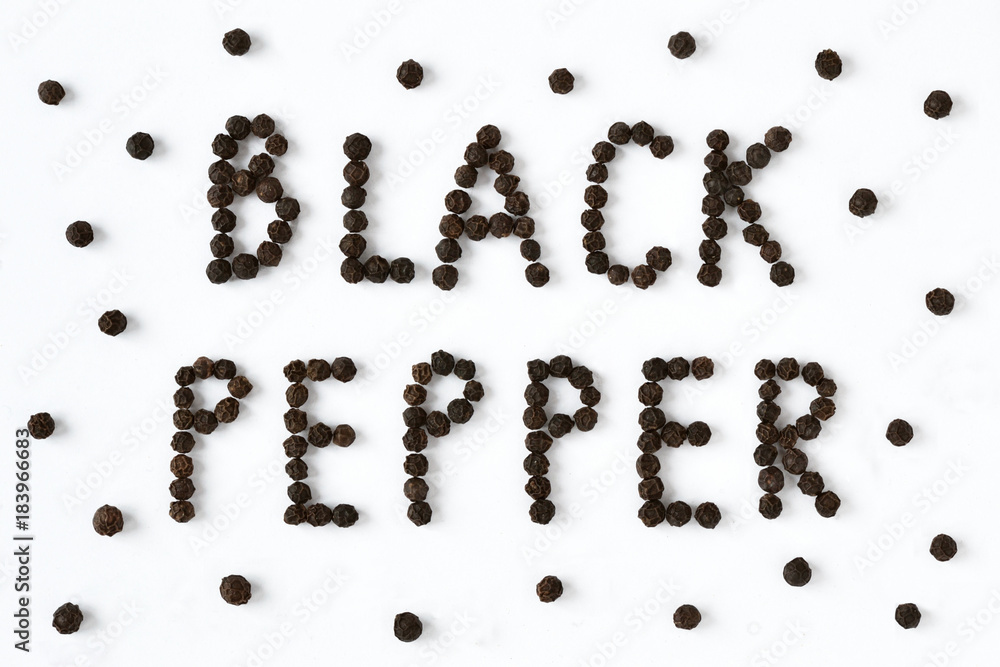 Black pepper writing Black pepper writing
