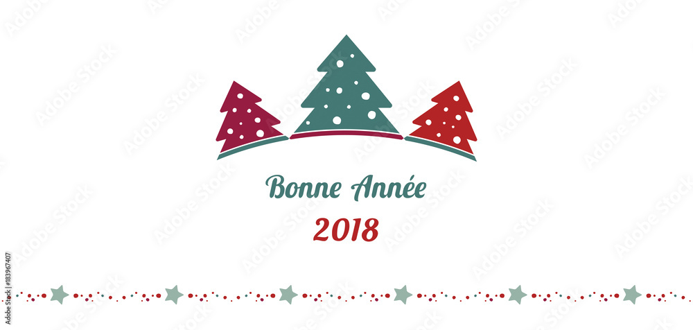 CARTE BONNE ANNÉE 2018 plat