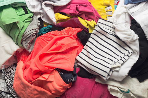 Clutter of clothes