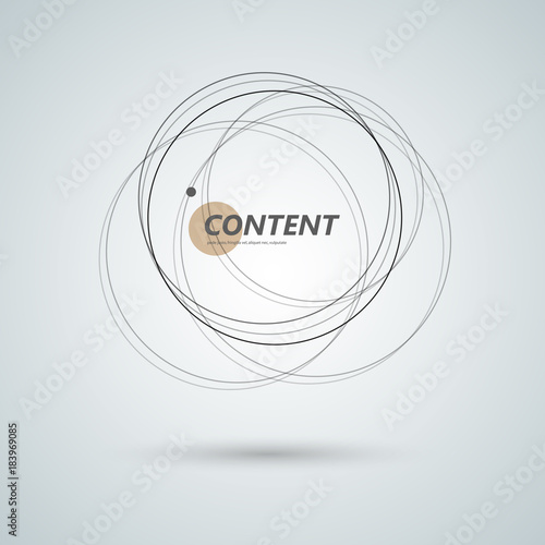 Abstract connect circle design background. Creative abstract shapes