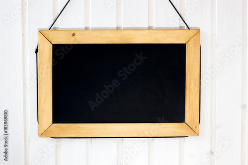 Blackboard on the wall. Whi...