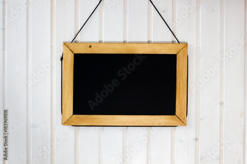 Blackboard on the wall. Whi...
