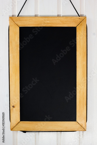 Blackboard on the wall. Whi...