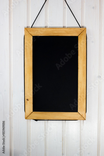 Blackboard on the wall. Whi...