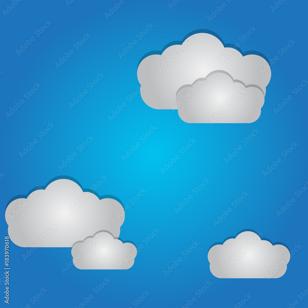 Vector illustration of Clouds Background
