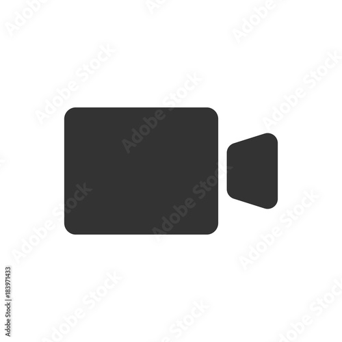 movie icon, vector video sign, isolated cinema symbol.